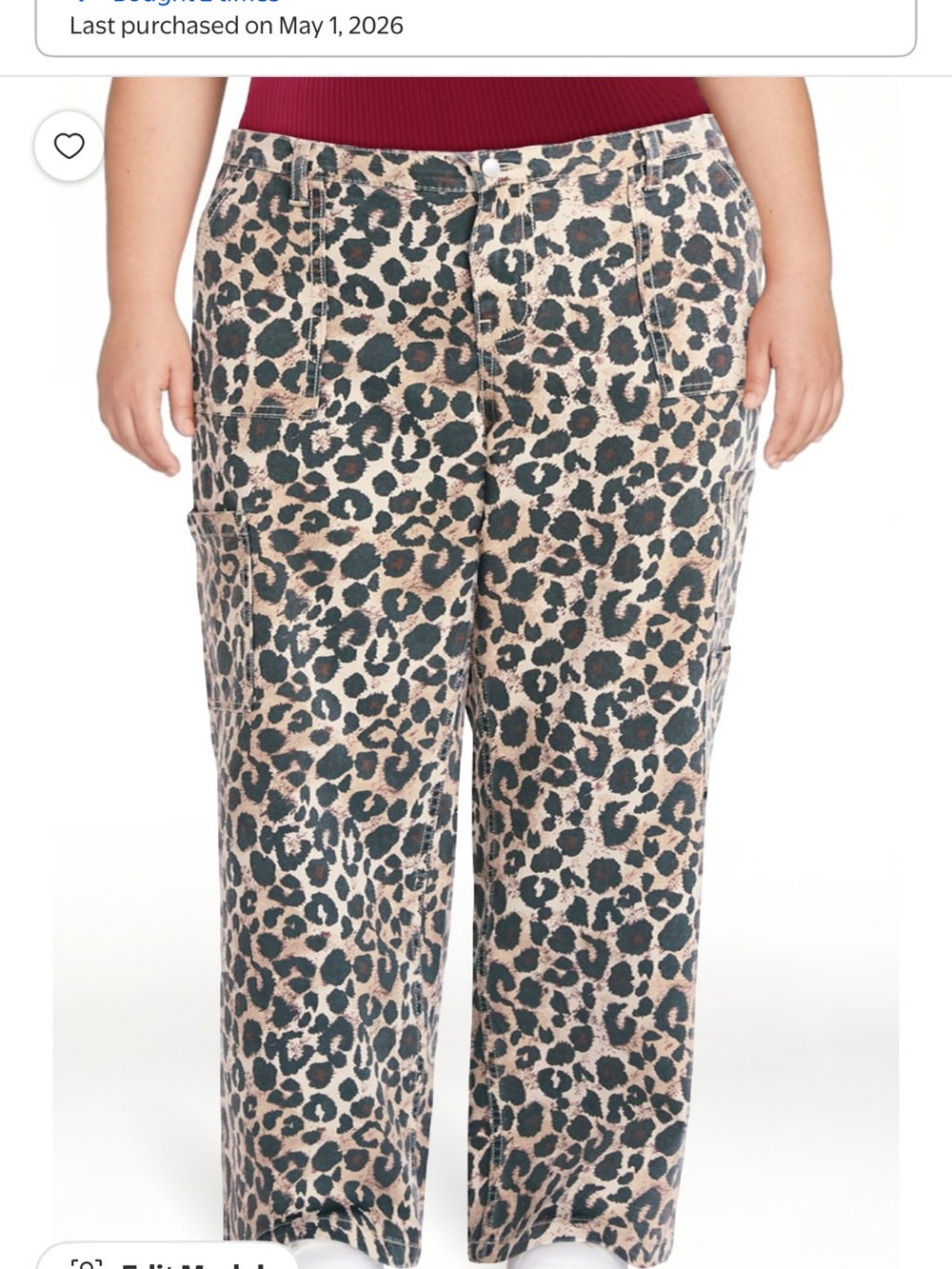 No Boundaries Plus-Size Wide Leg Leopard Print Pants - Beige & Black